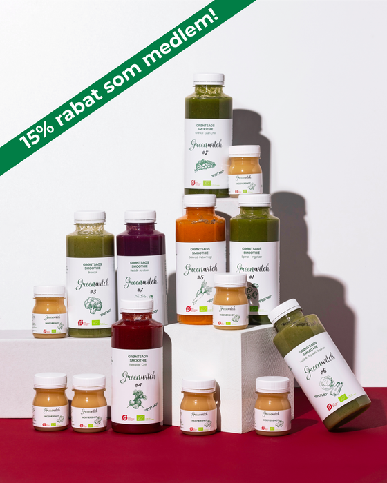 Greenwitch grønne smoothies - Basis Grønt Kassen 7 stks