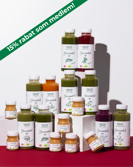Greenwitch grønne smoothies - Mellem Grønt Kassen 10 stks