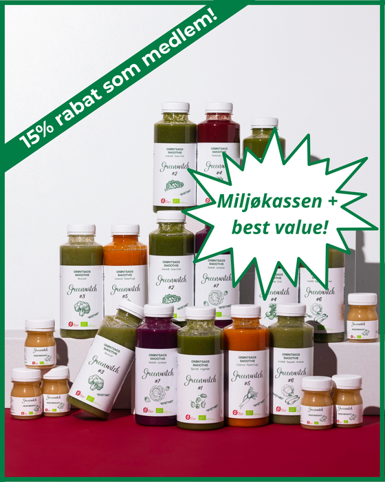 Greenwitch grønne smoothies - Miljø kassen 14 stks
